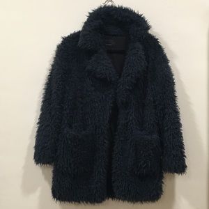 Zara fuzzy coat